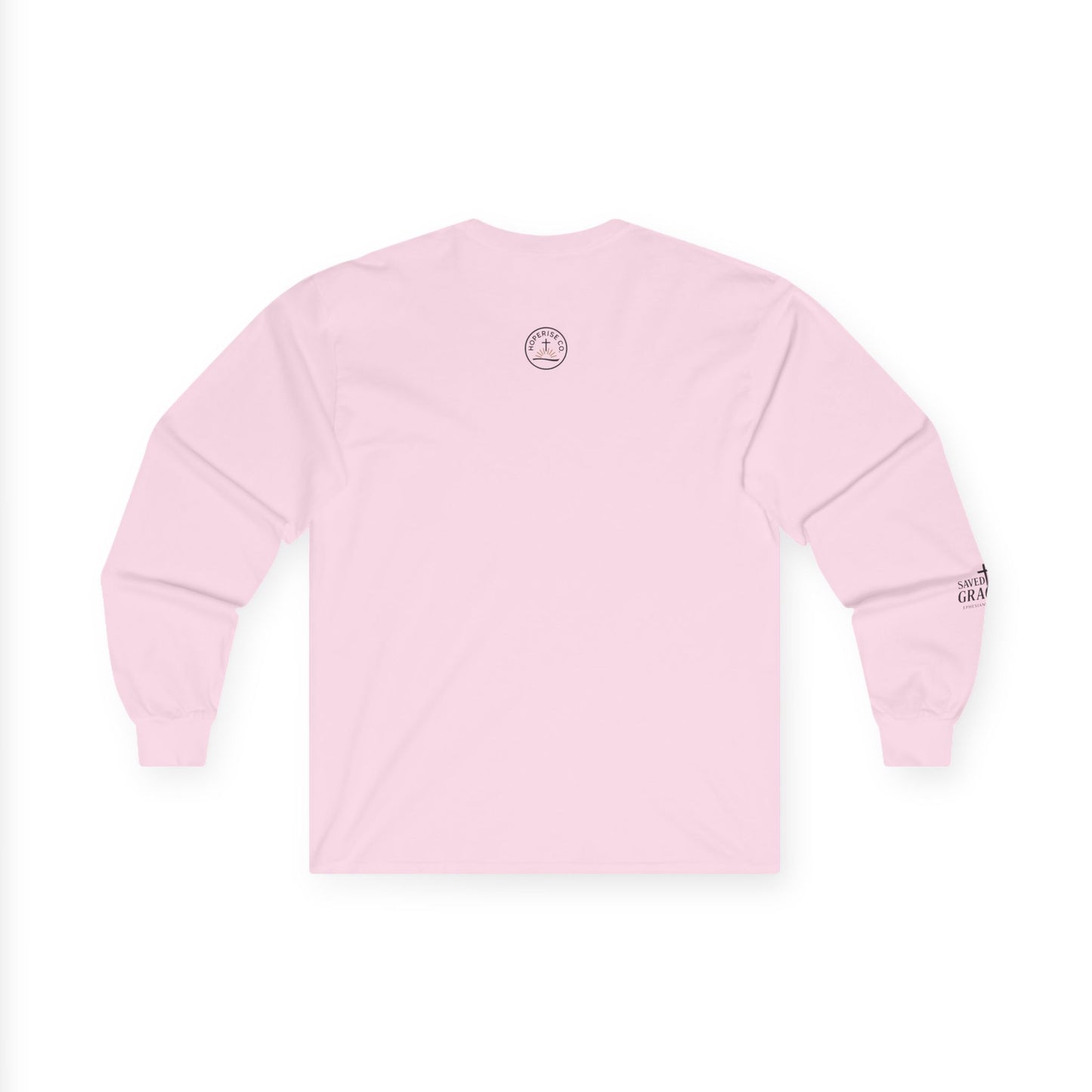 Saved By Grace Long Sleeve – Christian Apparel with Sleeve Design | Hoperise Co.