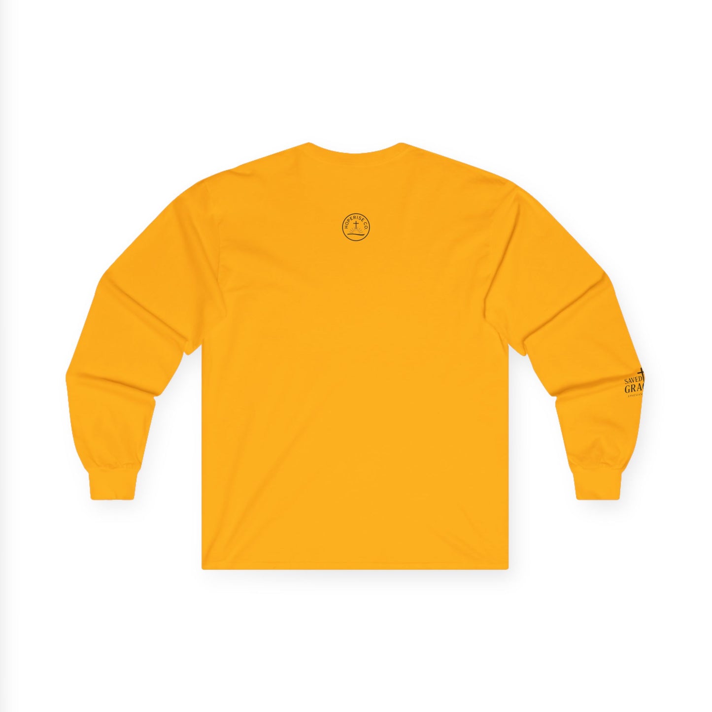 Saved By Grace Long Sleeve – Christian Apparel with Sleeve Design | Hoperise Co.
